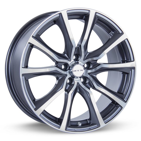 Rtx Alloy Wheel, Contour 18x8 5x108 ET42 CB63.4 Gunmetal Machined 081630